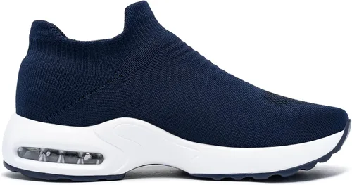Vista 8 de LARNMERN Zapatos deportivos de punta de acero para mujer, zapatos de trabajo con puntera de seguridad, con amortiguación de aire, zapatos casuales