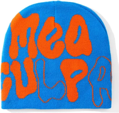 Vista 2 de Elnuqok Gorro de punto para mujer, gorro de invierno inalámbrico con diseño de calavera
