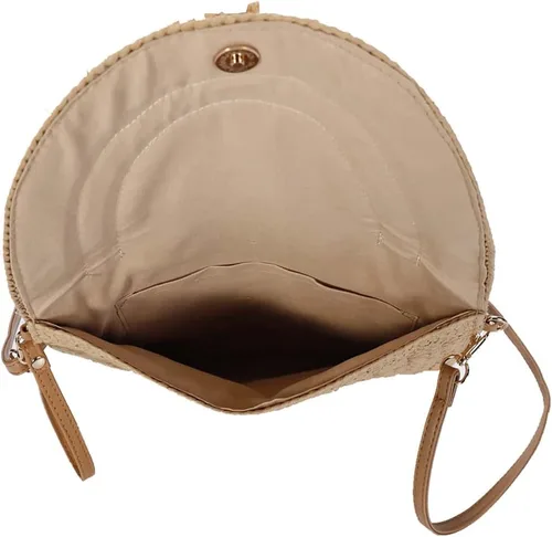 Vista 5 de Bolso cruzado de paja para mujer, bolso de playa de verano