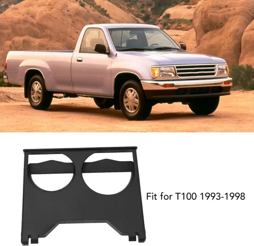 Vista 5 de Keenso Dash Pull Out - Portavasos doble para T100 1993-1998, 55620-34010, plástico negro