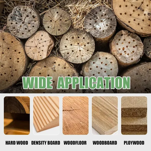 Vista 4 de Broca helicoidal de 0.94 x 11.8 pulgadas para madera, broca helicoidal con vástago hexagonal para madera blanda, madera dura, plástico