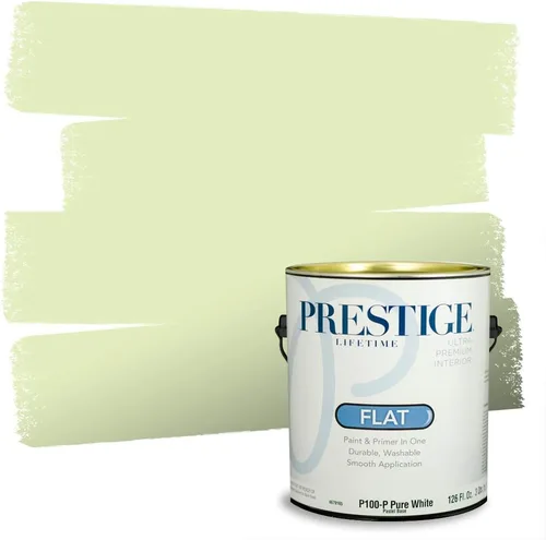 Vista 169 de PRESTIGE Pintura exterior e imprimación en uno, aloe, plano, 1 galón