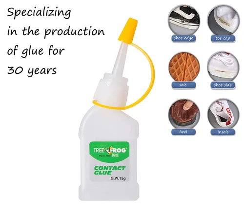 Vista 5 de Tree Frog - Pegamento flexible para zapatos de 0.53oz, suela transparente, fórmula de reparación de secado rápido que funciona en segundos