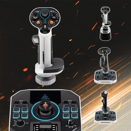 Vista 6 de Thrustmaster Sol-R1 Flight Joystick, Hall Effect Technology for Ultra-Precise Gaming, 44 Buttons Ideal for Space Flight Simulation