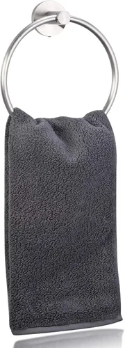 Vista 5 de Bahroom Towel Ring Acero inoxidable SUS 304,Soporte de toalla de mano circular,Toallero redondo mate Soporte de pared Toallero de montaje en pared