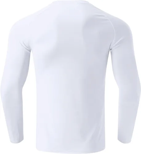 Vista 4 de Camisas de compresión atléticas de manga larga para hombre, capa base, camisa de entrenamiento atlético, camisas de compresión, camisetas deportivas