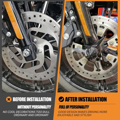 Vista 3 de Cubiertas de tuerca de eje delantero de motocicleta, tapa de plástico giratorio para Harley Touring Electra Road Street Glide Softail Dyna Sportster