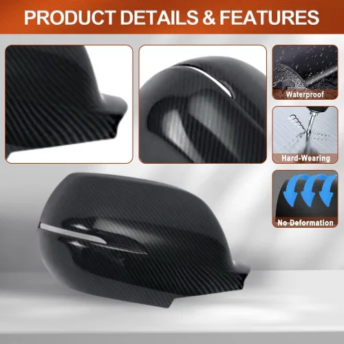 Vista 8 de Carcasa para espejo retrovisor, cubierta de espejo retrovisor lateral, tapa de cubierta de espejo retrovisor exterior, compatible con Honda CRV CR-V