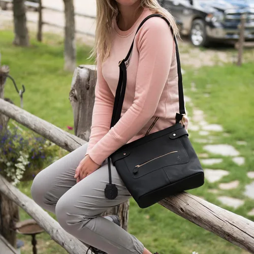 Vista 2 de Browning Women's Concealed Carry Catrina Purse, Premium Holstered Handbag With Safety Locking Option Negro