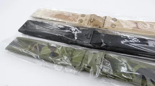 Vista 5 de Cinturón táctico militar ajustable de la lona de los hombres con la hebilla plástica