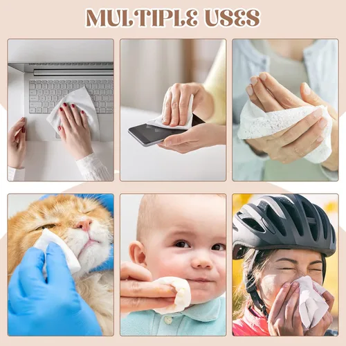 Vista 7 de 1500 piezas de mini toallas portátiles comprimidas desechables para monedas, tejidos de algodón a granel, toallitas de camping, tabletas de papel