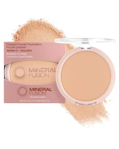 Vista 34 de Mineral Fusion Base de maquillaje en polvo prensado, polvo facial con acabado mate para piel clara con subtonos rosa/rojo, maquillaje natural