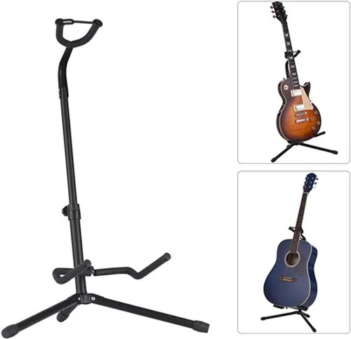 Vista 2 de Soporte de metal para guitarra, instrumento musical, trípode para guitarra acústica, eléctrica, bajo