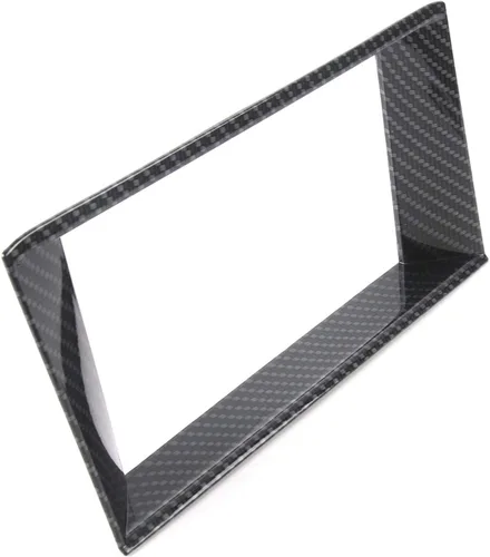 Vista 6 de RT-TCZ Cubierta de bisel de marco de panel de navegación GPS de fibra de carbono de 8 pulgadas para accesorios interiores del tablero para Ford