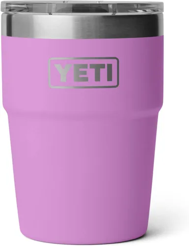 Vista 14 de YETI Rambler - Vaso apilable de 16 onzas, aislado al vacío, de acero inoxidable con tapa MagSlider Apilable