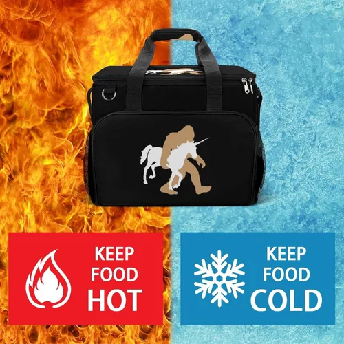 Vista 3 de Bigfoot - Bolsa térmica térmica de unicornio con aislamiento, impermeable, bolsa de mano para acampar y viajar