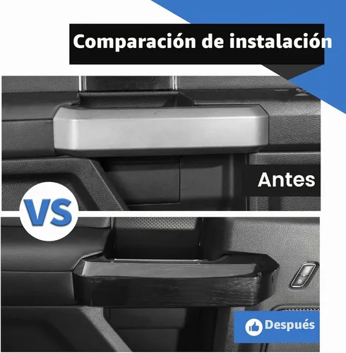 Vista 2 de Voodonala para F-150 2015-2020 Cubiertas de manija interior para puerta de Ford F150 2015-2020 Compatible con Ford F150 F250 F350
