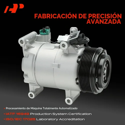 Vista 3 de Compresor de aire acondicionado A-Premium con embrague compatible con Honda Civic 2.0L 2016-2021, con estilo CVC, con polea de 7 ranuras