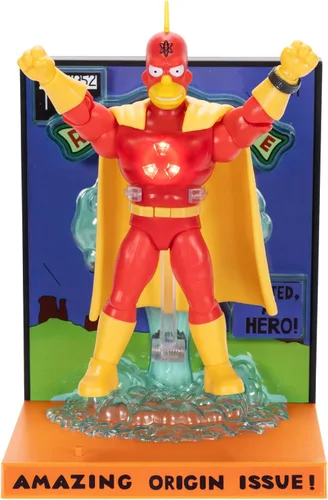 Vista 4 de The Simpsons Figura de Acción de Coleccionista Premium de Radioactive Man de 5 Pulgadas