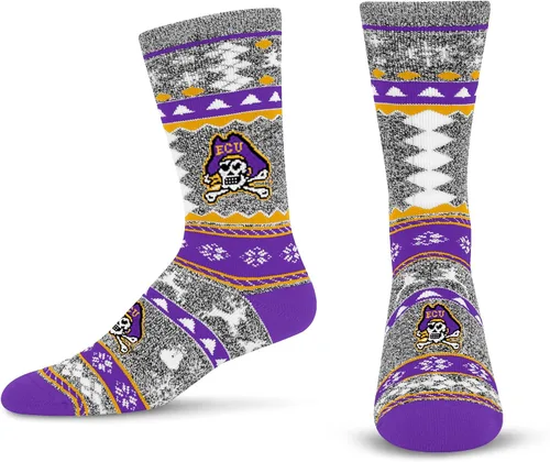 Vista 54 de For Bare Feet Ugly Holiday Sweater Crew Sock NCAA