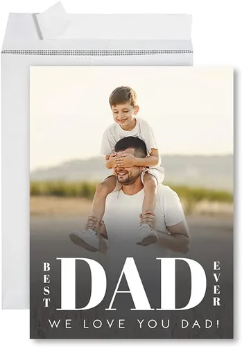 Vista 12 de Andaz Press Tarjeta de felicitación para el día del padre de 8.5 x 11 pulgadas con sobre, tarjeta jumbo para el día del padre de esposa, tarjeta