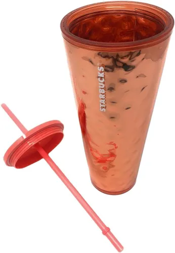 Vista 2 de Starbucks Pink Cold Cup Taza de café viajero (24 onzas)