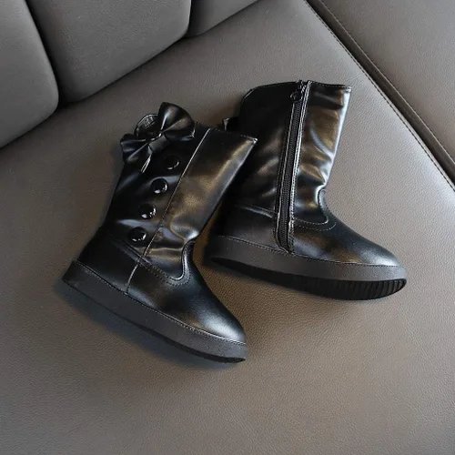 Vista 4 de Jchen Botas de invierno impermeables para niñas de 1 a 11 años (niños pequeñosniños grandes)