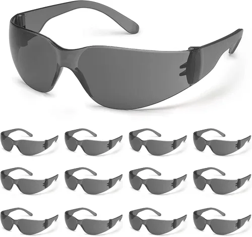 Vista 15 de ATERET 12 pares de gafas de seguridad, lente de policarbonato resistente a los arañazos ANSI Z87.1 resistente a los impactos