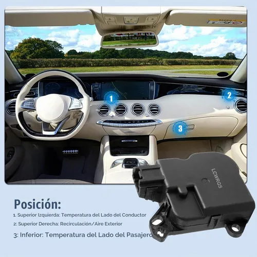 Vista 3 de Actuador de puerta de mezcla de calentador HVAC para Ford F-150 2009-2014, Ford Expedition 2010-2017, Lincoln Navigator 2009-2016, OE 604-252