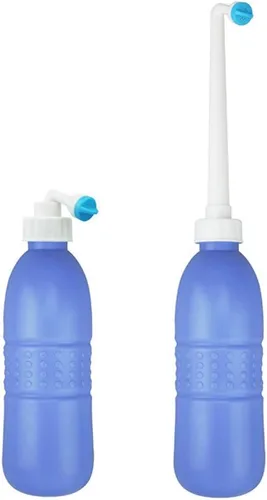 Vista 3 de Bidé portátil 20.3 fl oz bidé de viaje plástico EVA botella higiene personal bidés dispositivo de limpieza