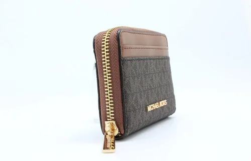 Vista 6 de Michael Kors Jet Set Travel - Funda de viaje con cremallera, Marrón, Funda tipo cartera para tarjetas
