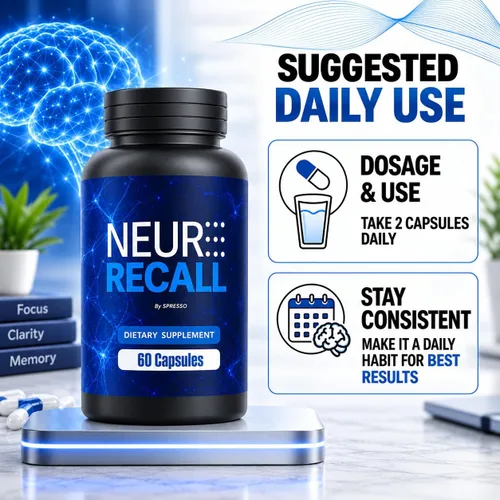 Vista 7 de (1 paquete) Neuro Recall Suplemento Píldoras para el bienestar general