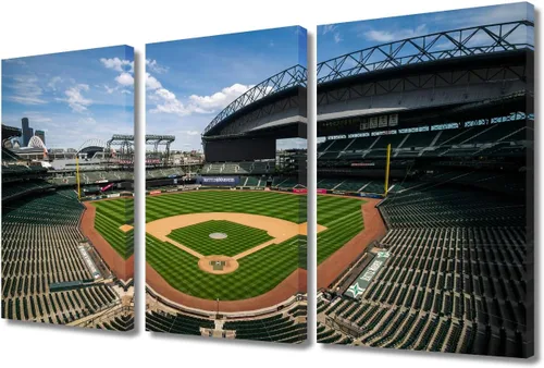 Vista 88 de TUMOVO Arte de pared en lienzo para estadio deportivo, arte de pared de campo Wrigley en Chicago, pinturas de Chicago, impresiones sobre lienzo