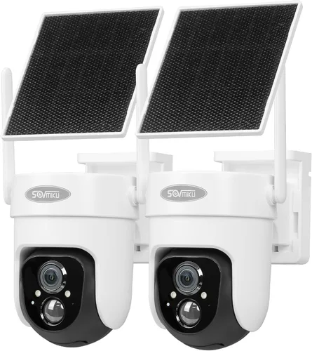 Vista 12 de SOVMIKU 2CQ1 AI 2K Cámara de seguridad solar inalámbrica para exteriores, alimentada por batería, audio bidireccional, detección de movimiento
