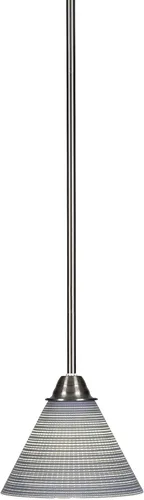 Vista 127 de Toltec Lighting Paramount - Mini colgante de 1 luz en acabado negro mate con cristal de arte perla de 7 pulgadas y estilo negro