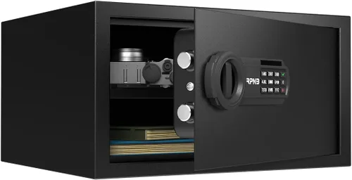 Vista 11 de RPNB Caja de seguridad y cerradura de lujo, caja de seguridad con teclado digital, caja fuerte pequeña de aleación de acero, cerradura de teclado