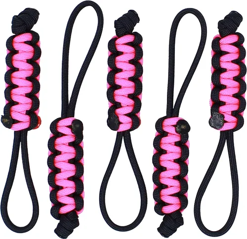 Vista 23 de BubbasGarageTv - Tiradores de cremallera de paracord grandes y resistentes (negro)