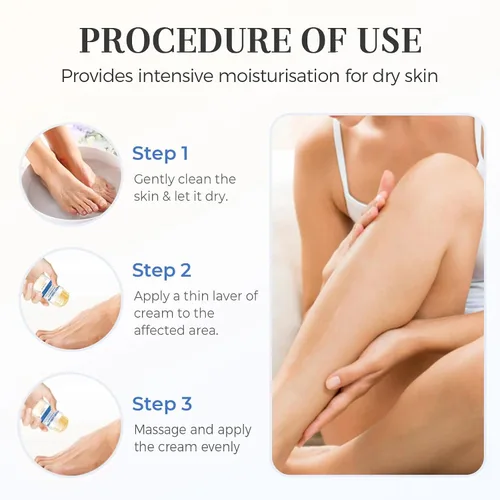 Vista 3 de Crema hidratante y antiagrietamiento para pies, 60% urea más 2% ácido salicílico, crema hidratante y antiagrietamiento para pies secos agrietados