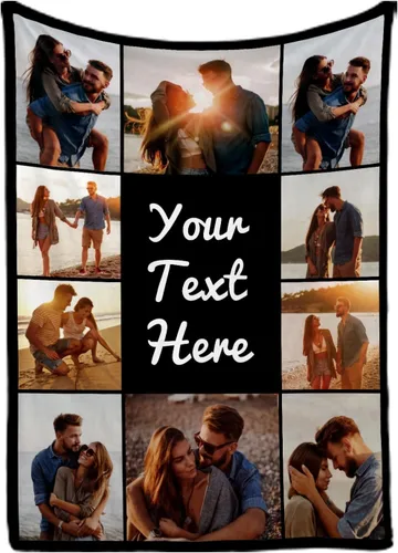 Vista 14 de VEELU Manta personalizada con imagen, mantas de fotos personalizadas con imagen, manta para el día de la madre para mamá papá, regalos