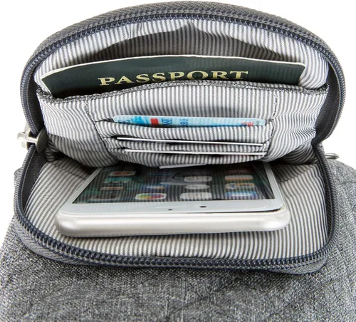 Vista 3 de Travelon Bolsa con diseño bohemio para botella de agua, Brezo gris), 43426-51T