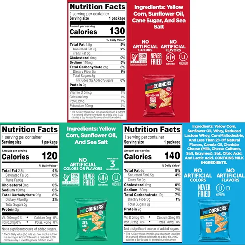 Vista 2 de PopCorners Snacks sin gluten, paquete variado de 3 sabores, bolsas de 1 onza (paquete de 20)