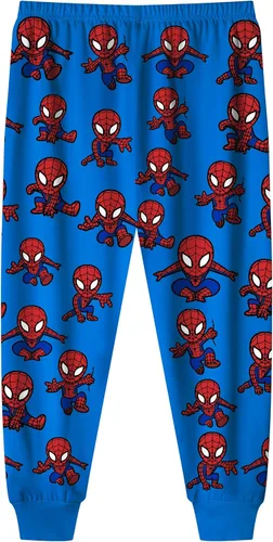 Vista 4 de QASALOP Conjunto de pantalones de manga larga de dibujos animados para niño, 2 piezas, ropa de juego de dibujos animados lindos para niños de 3 a 12