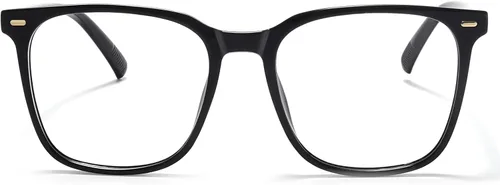 Vista 5 de Gafas cuadradas de gran tamaño con bloqueo de luz azul para mujeres y hombres, antifatiga para monitor de computadora, reducen la fatiga ocular
