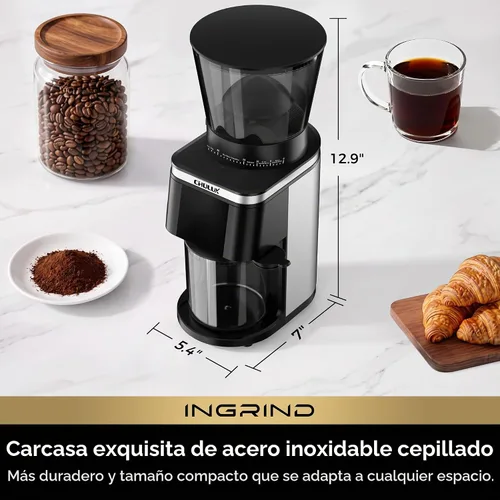 Vista 8 de CHULUX Molinillo de café eléctrico InGrind con 60 ajustes de molienda