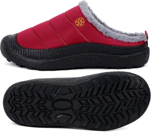 Vista 4 de Eagsouni - Pantuflas de casa para hombre con forro de piel para invierno