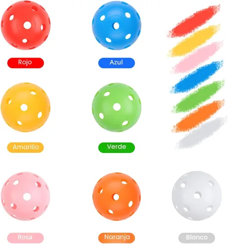 Vista 3 de Pelotas de golf de práctica Joyberg paquete de 24, pelotas de golf de plástico de 42mm, pelotas de golf de práctica para el patio trasero, pelotas