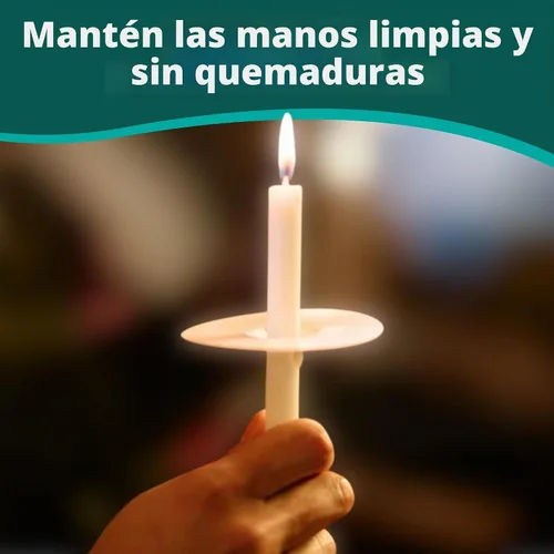 Vista 4 de Concordia Supply Protectores de goteo de velas de disco de papel de 3