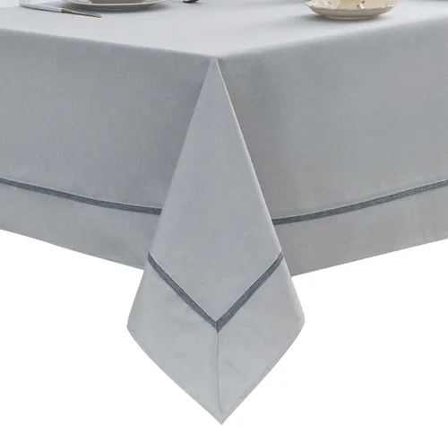 Vista 41 de EHouseHome Mantel de tela resistente con encaje blanco, impermeable, sin arrugas, resistente a las manchas, a prueba de aceite, para comedor