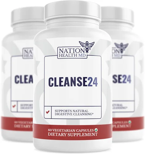 Vista 9 de Cleanse24 - Limpieza intestinal para humanos con ajenjo, papaya, nogal negro, limpieza intestinal a base de hierbas, limpieza intestinal