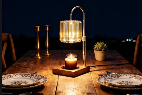 Vista 8 de Yuichoy Lámpara Calentadora de Velas con Temporizador, Calentador de Velas Eléctrico Regulable de Altura Ajustable, Regalos para Mujeres y Mamá
